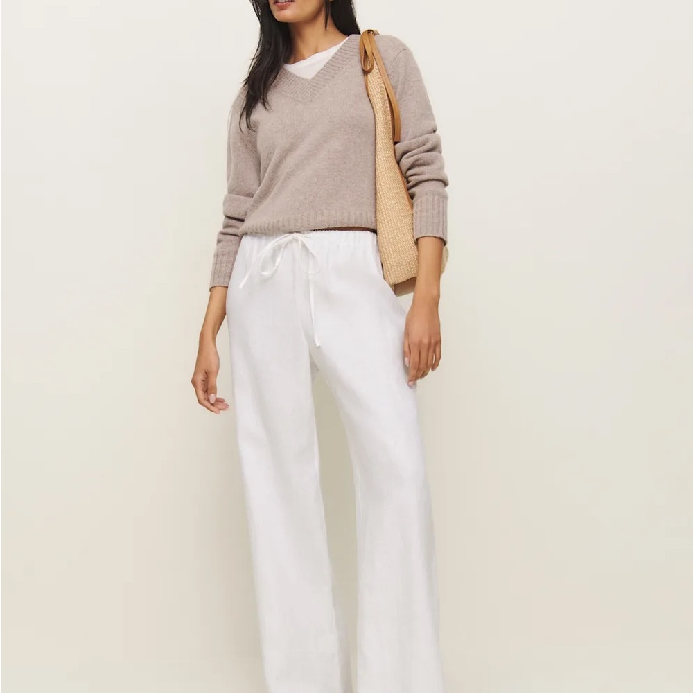 Reformation Olina White linen Women's Pants